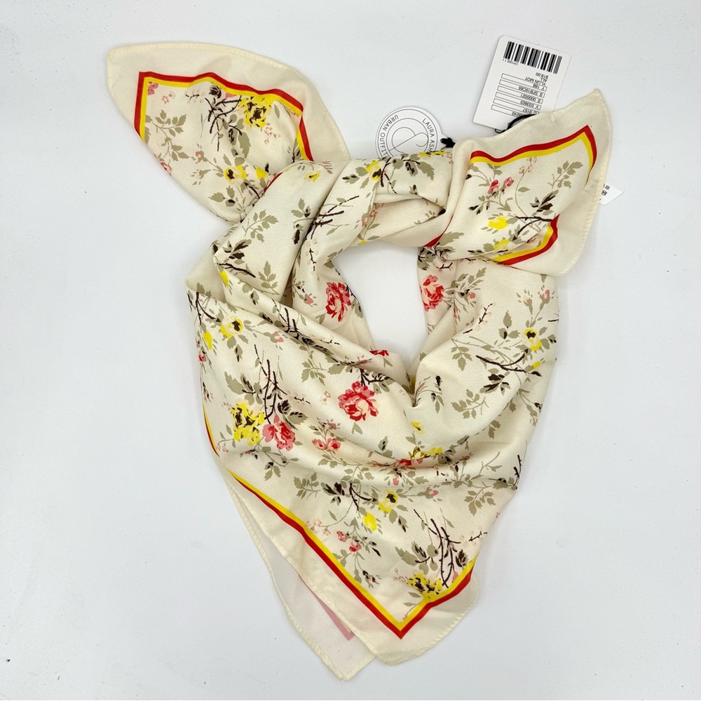 Urban Outfitters Laura Ashley Floral Cream Cottage Core Scarf